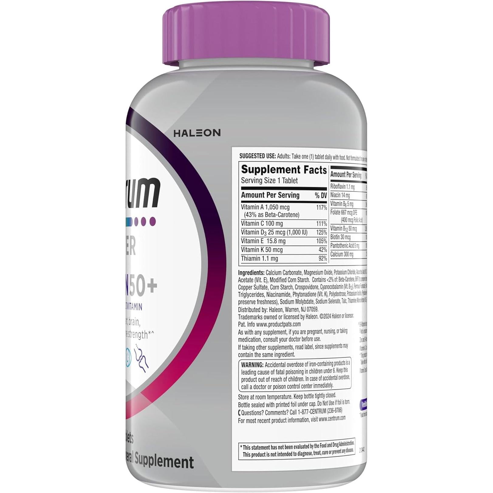 Centrum Silver Mujer 50+ Multivitamínico/Multiminerales – 200 Comprimidos