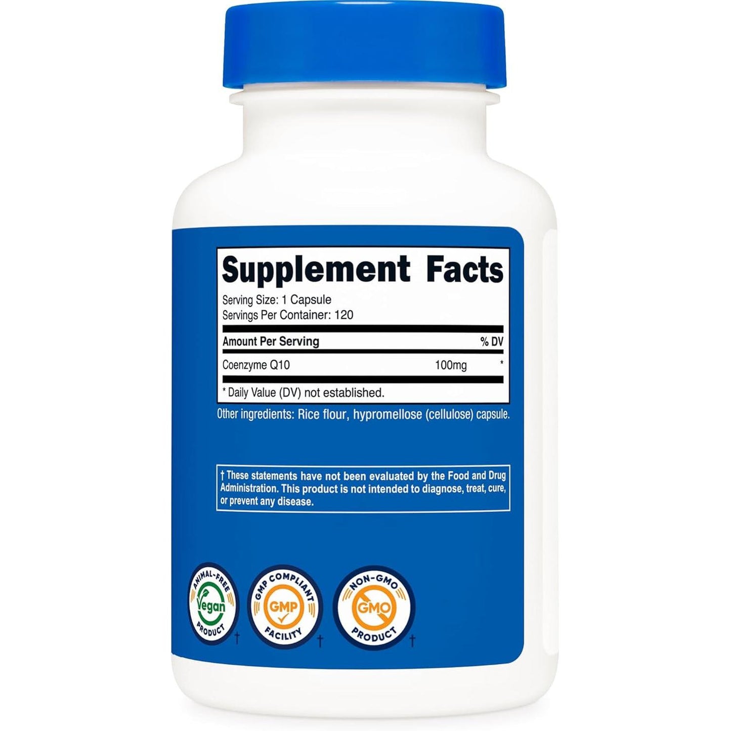 Nutricost CoQ10 100mg - 120 Capsules Vegetarianas