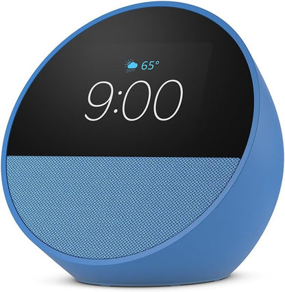 Echo Spot (Último modelo) – Reloj despertador inteligente con Alexa y gran sonido – Color Ocean Blue