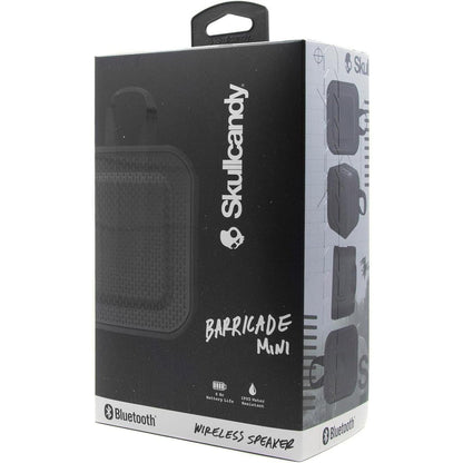 Barricade Mini – Bocina Bluetooth Portátil (Negro), IPX5 Resistente al Agua, 6 h de Batería, Diseño Robusto, Controles de Volumen y Pistas