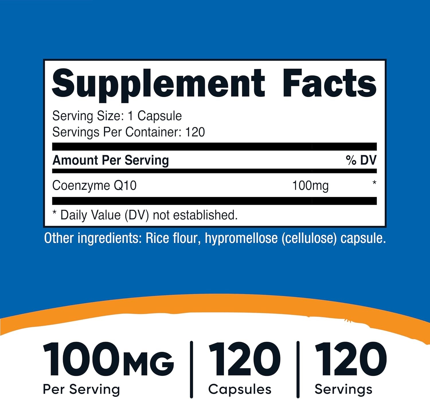 Nutricost CoQ10 100mg - 120 Capsules Vegetarianas