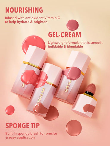 Rubor líquido para mejillas | Acabado brillante | Color: Hot Topic