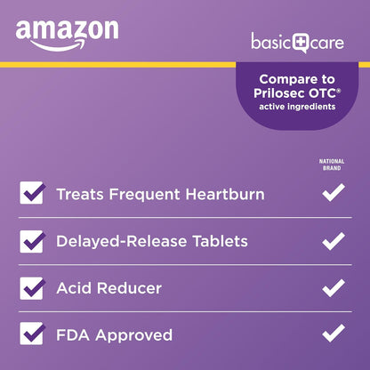 Amazon Basic Care Omeprazol 20 mg – 42 Comprimidos de Liberación Retardada