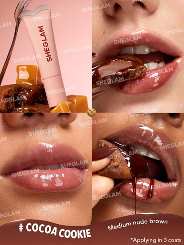 Brillo de labios hidratante | Larga duración | Impermeable | Para rellenar labios | Color Galleta de cacao
