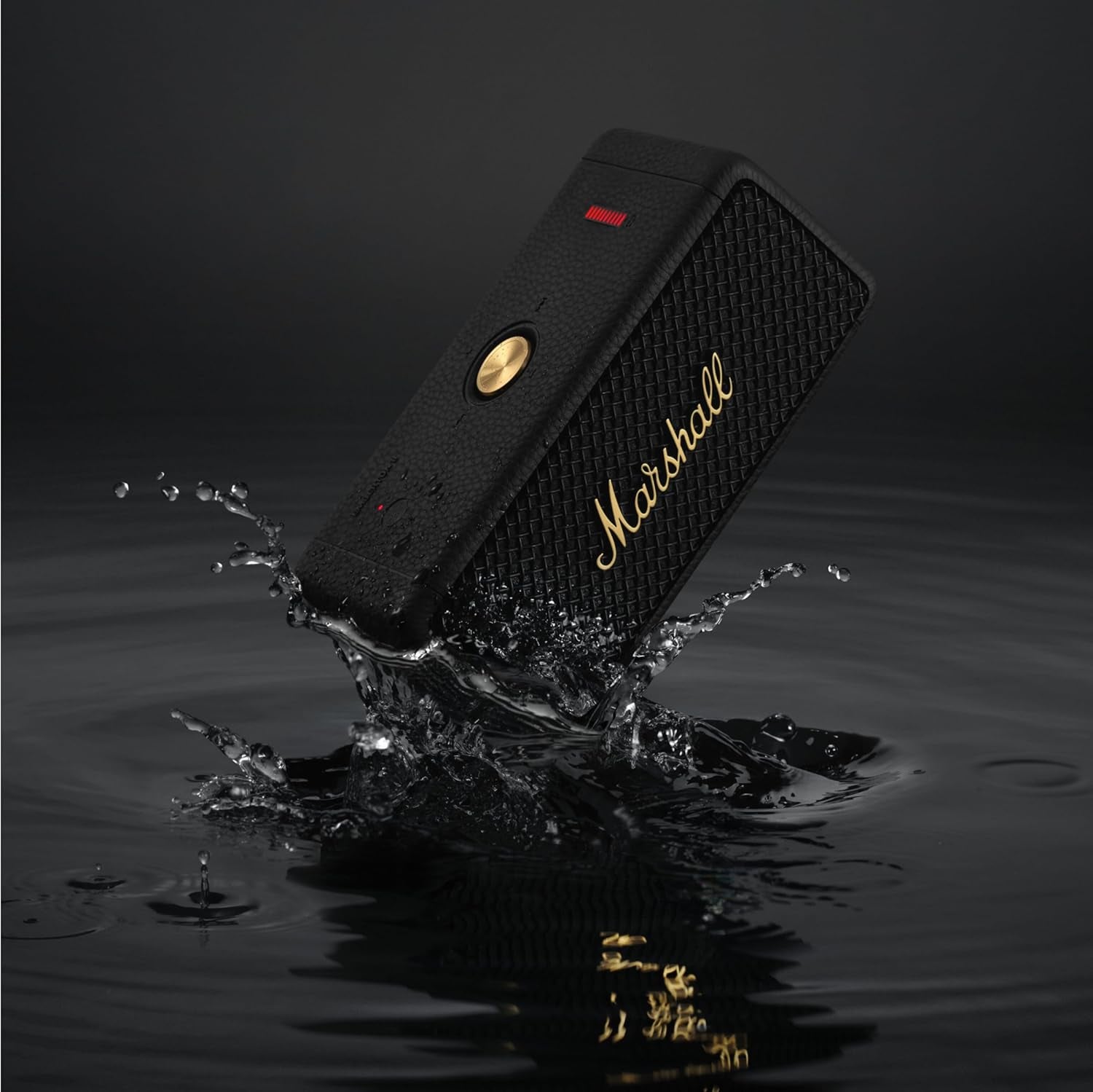 Emberton II – Bocina Bluetooth portátil 30+ h, True Stereophonic 360°, IP67 (Black & Brass)