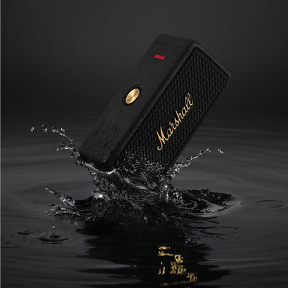 Emberton II – Bocina Bluetooth portátil 30+ h, True Stereophonic 360°, IP67 (Black & Brass)