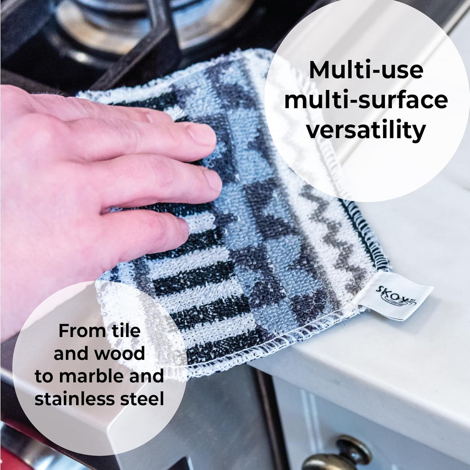  Pack x 2 de Paños reutilizables | No raya | Apto para lavavajillas