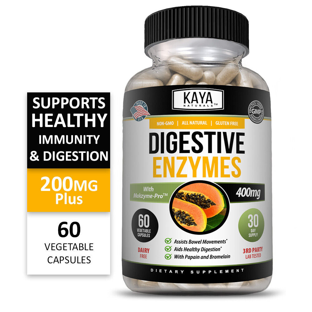 Enzimas Digestivas Kaya Naturals con Prebióticos y Probióticos