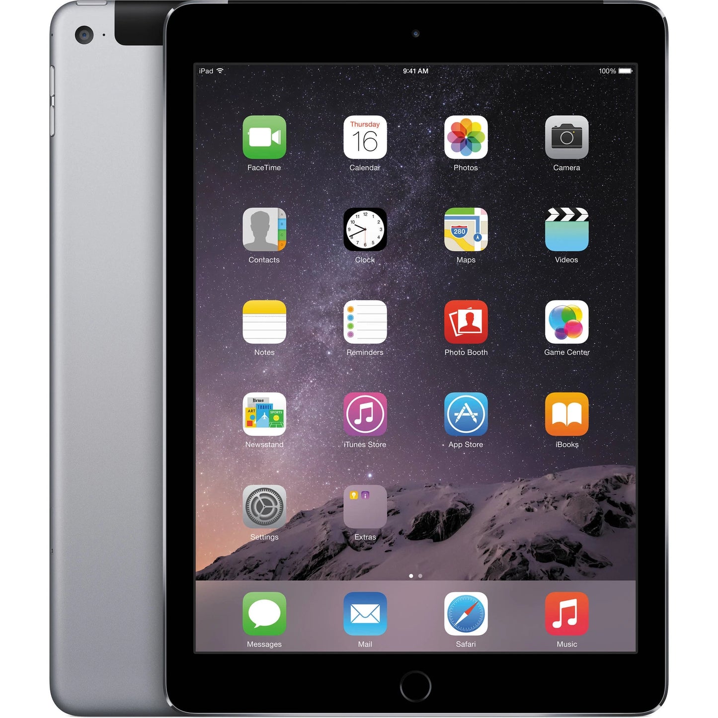 iPad Air 2ª generación | 128 GB | WiFi | Color: Gris espacial | Restaurado