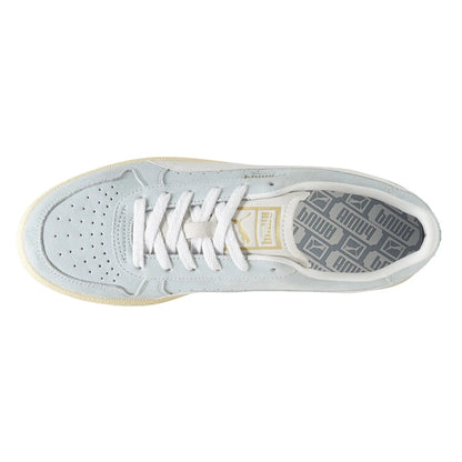 Zapatillas PUMA Indoor Soft Hombre – Azul/Blancas | Sneakers Retro Casuales con Detalles en Gamuza y Branding Clásico