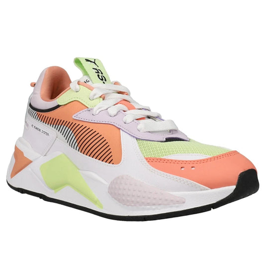 Zapatillas PUMA RS-X Mismatched Mujer – Blancas con Detalles en Rosa y Butterfly | Sneakers Casual con Amortiguación PU