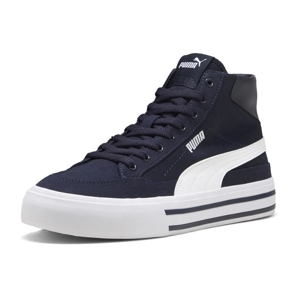 PUMA Court Classic Vulcanized Formstrip – Zapatillas Hombre Casual Azul, Estilo Retro con SoftFoam+ y Canvas Duradero