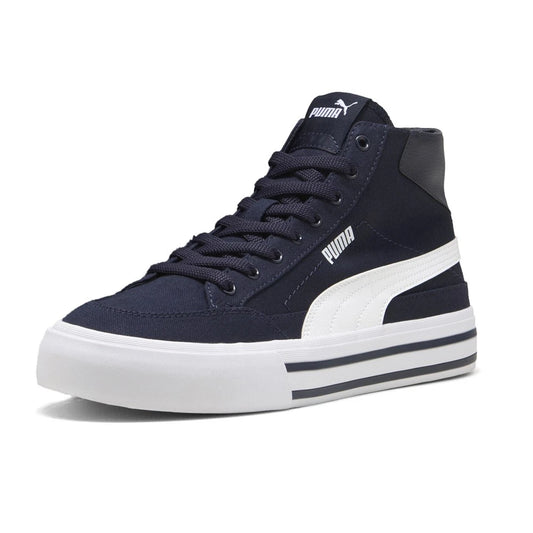 PUMA Court Classic Vulcanized Formstrip – Zapatillas Hombre Casual Azul, Estilo Retro con SoftFoam+ y Canvas Duradero