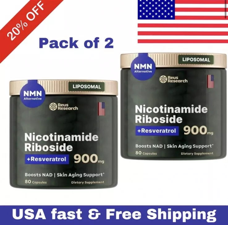 Pack x2 Suplemento NAD+ | Antienvejecimiento, Energía y Enfoque con Nicotinamida Ribósido