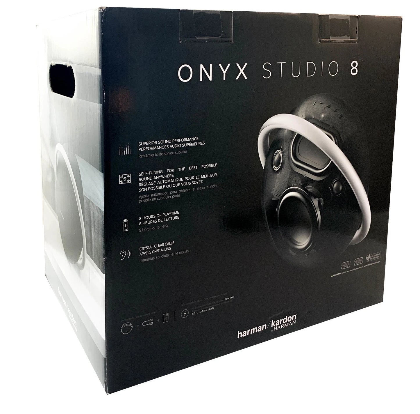 Harman Kardon Onyx Studio 8 – Parlante Bluetooth Portátil de Alta Fidelidad con 8 Horas de Batería y Sonido Estéreo Premium