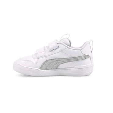 PUMA Multiflex Glitter Slip-On Niña Toddler – Zapatillas Blancas con Brillo y Cierre Ajustable
