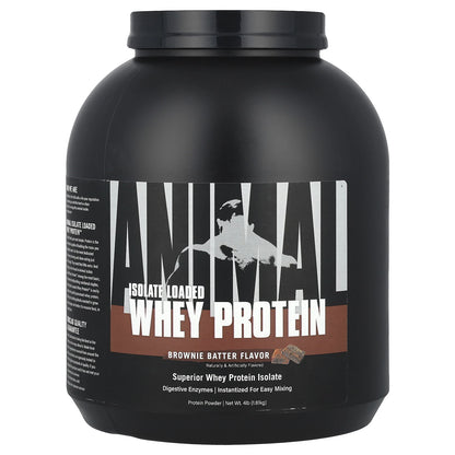 Animal® Isolate Loaded Whey Protein | Proteína en Polvo Aislada Cargada – Sabor Brownie Batter – 1,81 kg