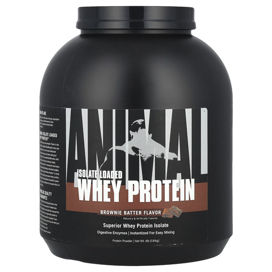 Animal® Isolate Loaded Whey Protein | Proteína en Polvo Aislada Cargada – Sabor Brownie Batter – 1,81 kg
