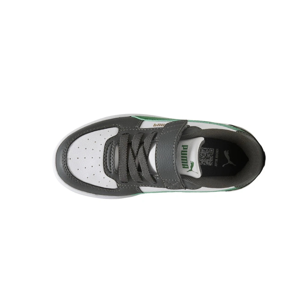 Zapatillas PUMA Caven 2.0 Niño Pequeño – Gris Verde Blanco | Sneakers Casual Comfort
