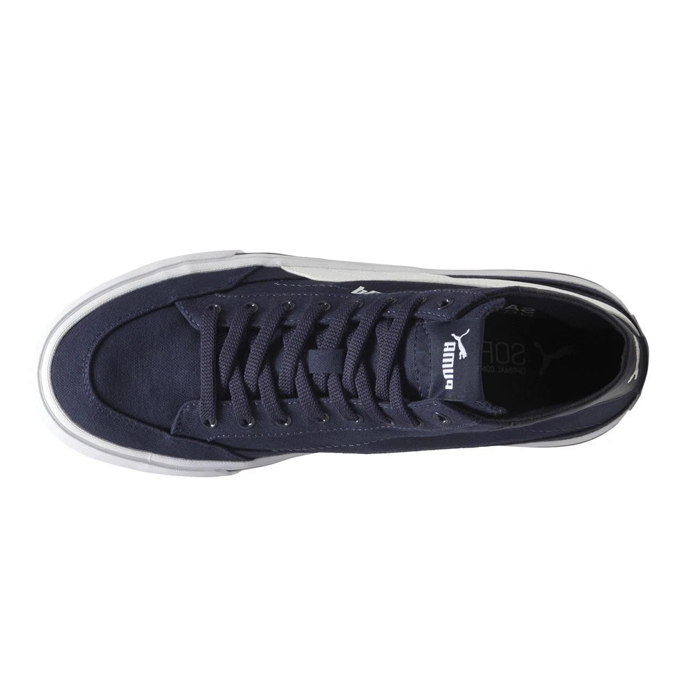 PUMA Court Classic Vulcanized Formstrip – Zapatillas Hombre Casual Azul, Estilo Retro con SoftFoam+ y Canvas Duradero