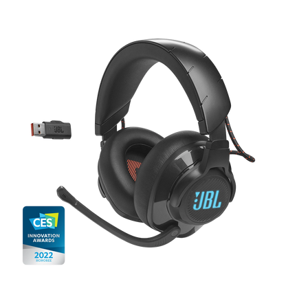 JBL Quantum 610 Wireless – Auriculares Gamer Over-Ear Inalámbricos con QuantumSURROUND™, Micrófono Abatible y Sonido JBL Signature – Negro