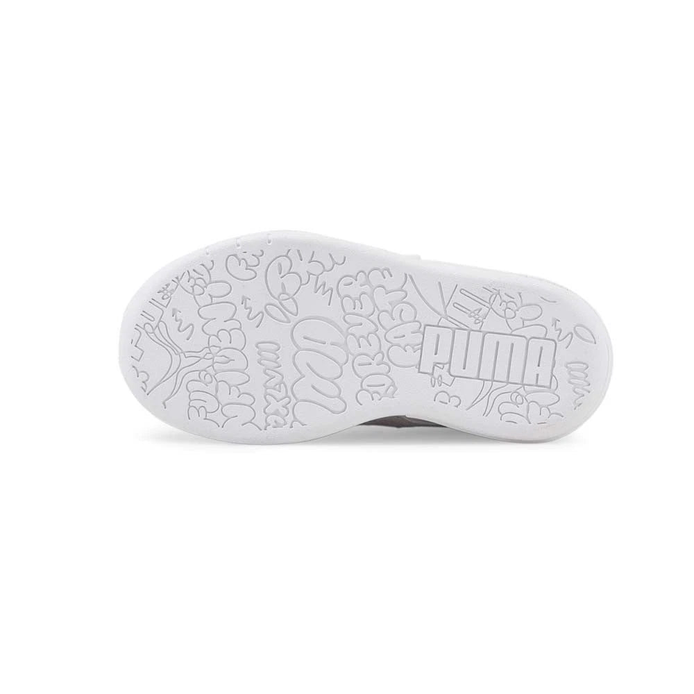 PUMA Multiflex Glitter Slip-On Niña Toddler – Zapatillas Blancas con Brillo y Cierre Ajustable