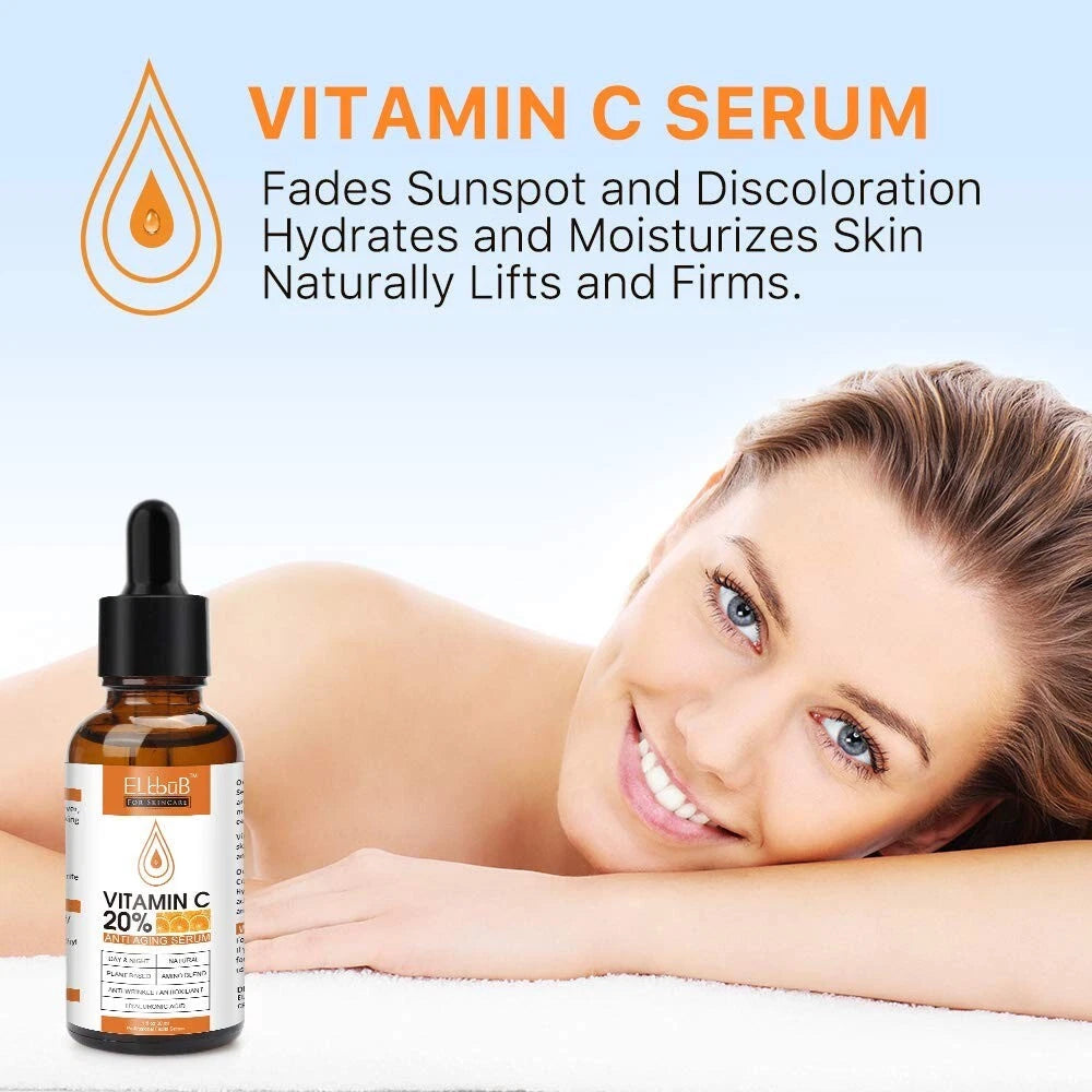 Sérum Antiage de Vitamina C 20% + Ácido Hialurónico Puro | Alta Potencia