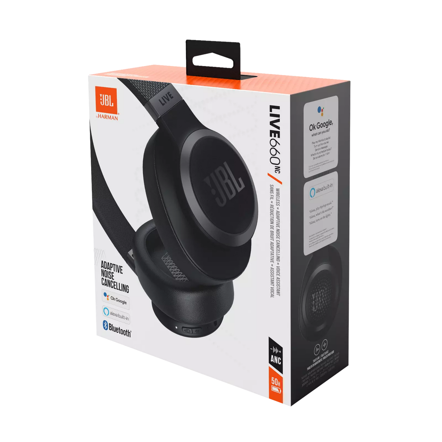 JBL Live 660NC – Auriculares Bluetooth Inalámbricos Over-Ear con Cancelación de Ruido Activa