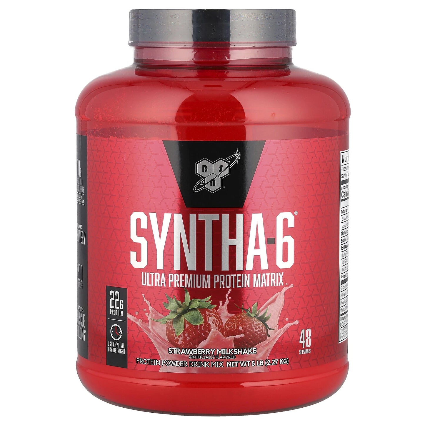 BSN® Syntha-6® Ultra Premium – Proteína Multifuncional | Sabor Milkshake de Frutilla – 2,27 kg