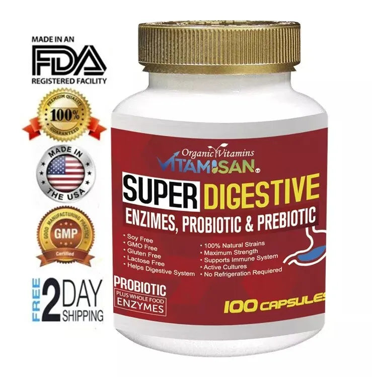 Vitamisan Enzimas Digestivas Orgánicas con Prebióticos y Probióticos