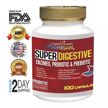 Vitamisan Enzimas Digestivas Orgánicas con Prebióticos y Probióticos
