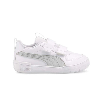 PUMA Multiflex Glitter Slip-On Niña Toddler – Zapatillas Blancas con Brillo y Cierre Ajustable
