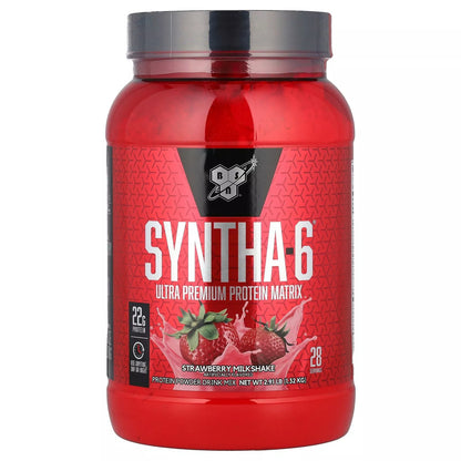 BSN® Syntha-6® Ultra Premium – Proteína Multifuncional | Sabor Milkshake de Frutilla – 1,32 kg