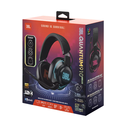 JBL Quantum 910 Wireless – Auriculares Gamer Over-Ear Inalámbricos con Cancelación de Ruido Activa, Seguimiento de Cabeza y Sonido Envolvente – Negro