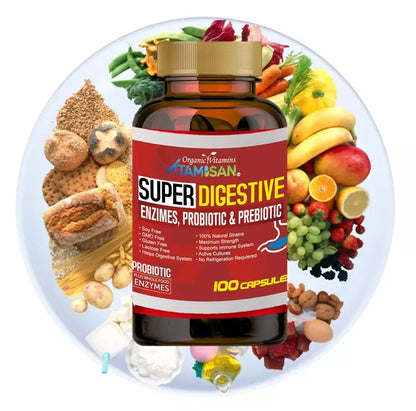 Vitamisan Enzimas Digestivas Orgánicas con Prebióticos y Probióticos