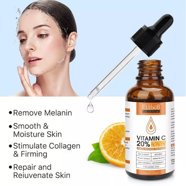 Sérum Antiage de Vitamina C 20% + Ácido Hialurónico Puro | Alta Potencia