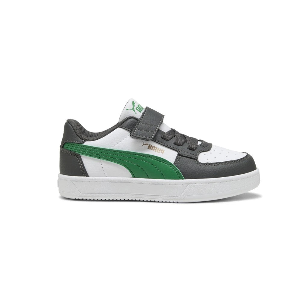 Zapatillas PUMA Caven 2.0 Niño Pequeño – Gris Verde Blanco | Sneakers Casual Comfort