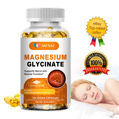 Menxi Magnesio Glicinato 400 mg con Vitaminas B6 y D – 120 Cápsulas