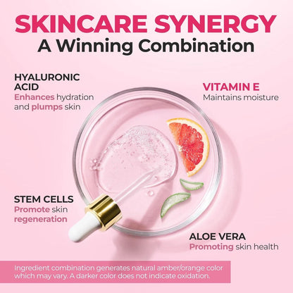 Serum Facial y Contorno de Ojos con Vitamina C, Ácido Hialurónico y Vitamina E – 30 ml