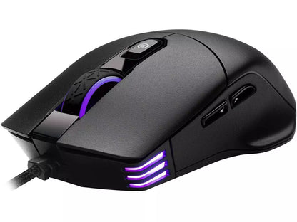 EVGA X12 Gaming Mouse – Ratón Gamer con Cable, Dual Sensor, 8000 Hz Polling Rate, 16.000 DPI, 5 Botones Programables, Personalizable – Negro