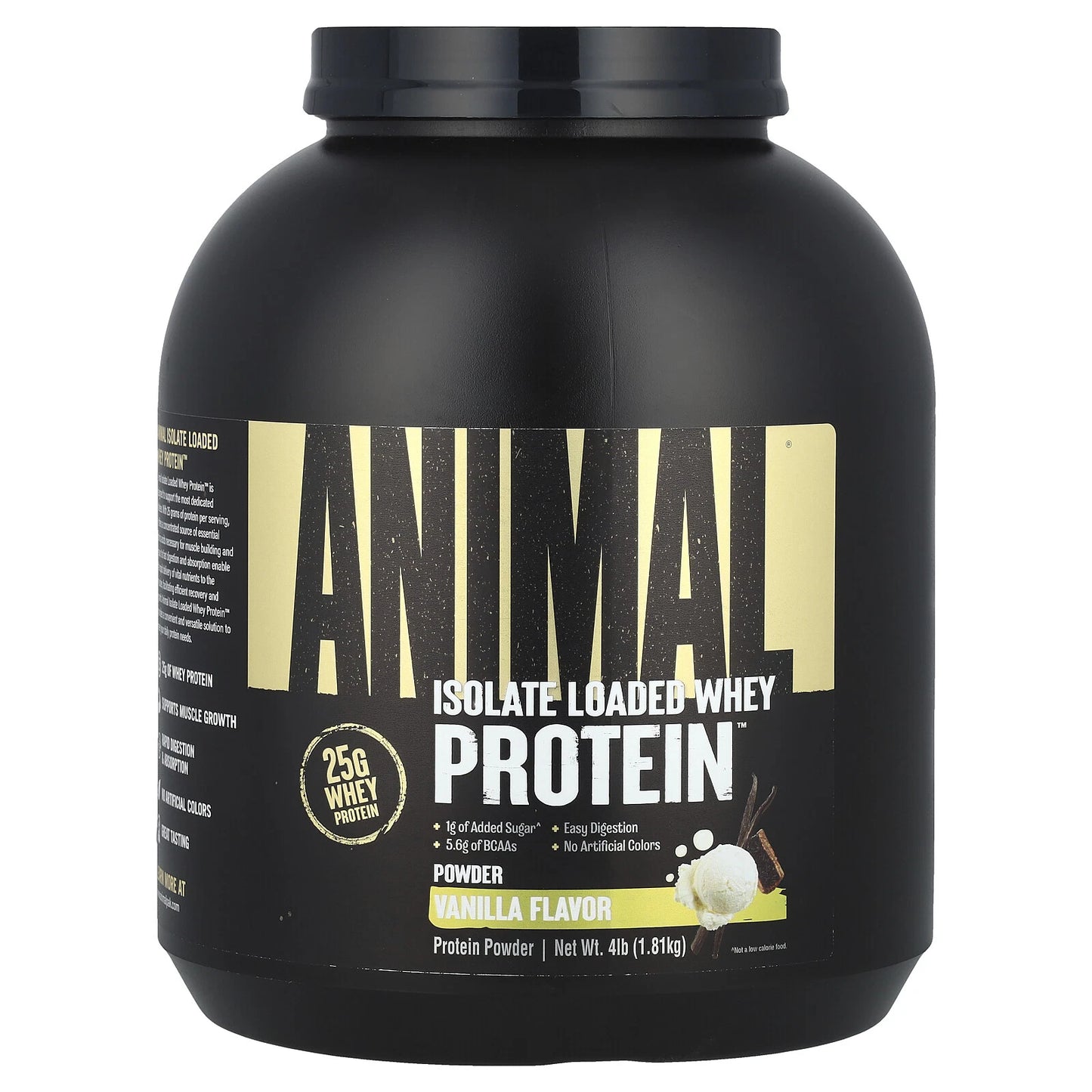 Animal® Isolate Loaded | Proteína en Polvo – Sabor Vainilla – 1,81 kg