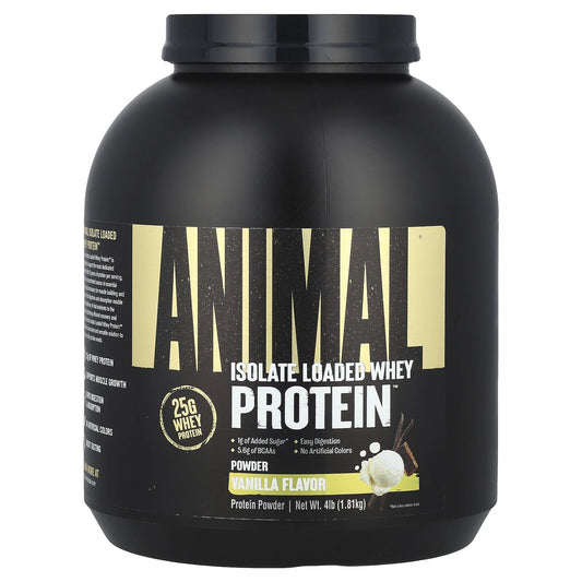 Animal® Isolate Loaded | Proteína en Polvo – Sabor Vainilla – 1,81 kg