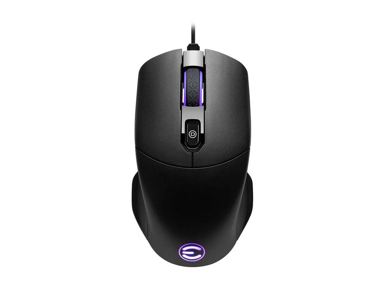 EVGA X12 Gaming Mouse – Ratón Gamer con Cable, Dual Sensor, 8000 Hz Polling Rate, 16.000 DPI, 5 Botones Programables, Personalizable – Negro