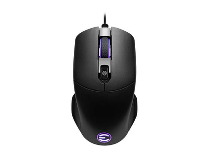 EVGA X12 Gaming Mouse – Ratón Gamer con Cable, Dual Sensor, 8000 Hz Polling Rate, 16.000 DPI, 5 Botones Programables, Personalizable – Negro