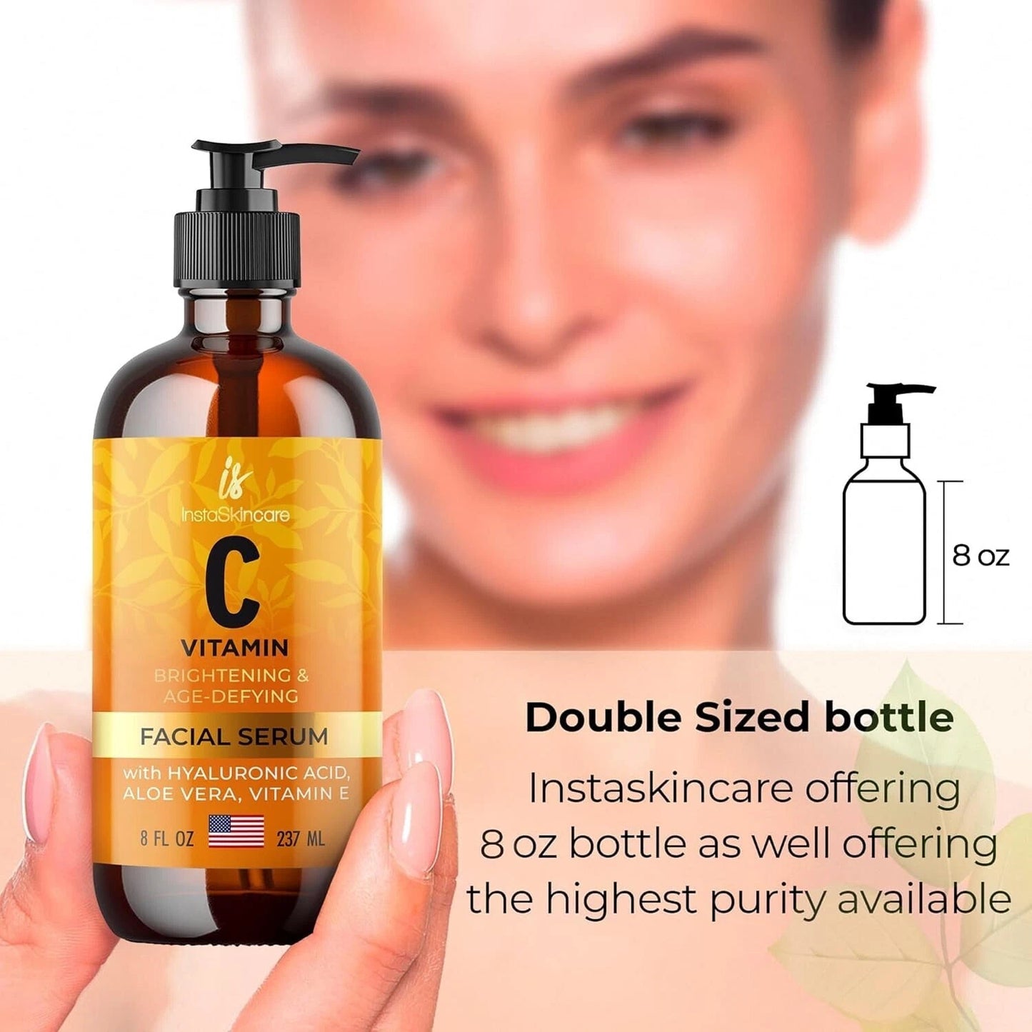Serum de Vit C para Rostro y Ojos (8 Oz) — Iluminador y Reductor de Manchas Oscuras