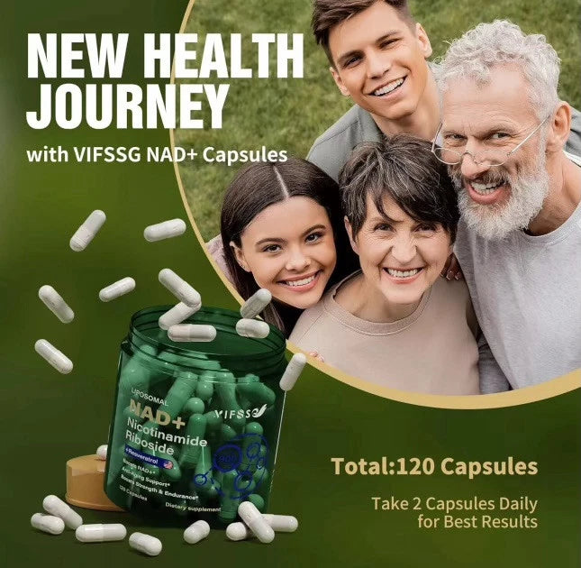 Suplemento NAD+ con Resveratrol y Nicotinamida Ribósido | Antienvejecimiento, Energía y Enfoque Mental