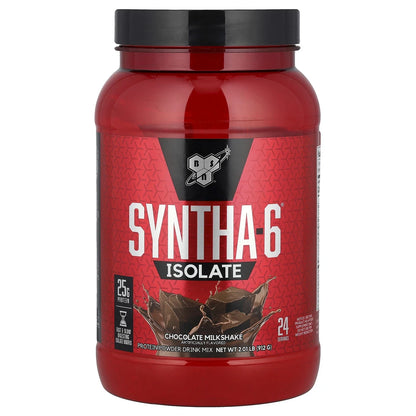 BSN® Syntha-6® Isolate – Proteína Aislada de Alta Calidad | Sabor Milkshake de Chocolate – 912 g