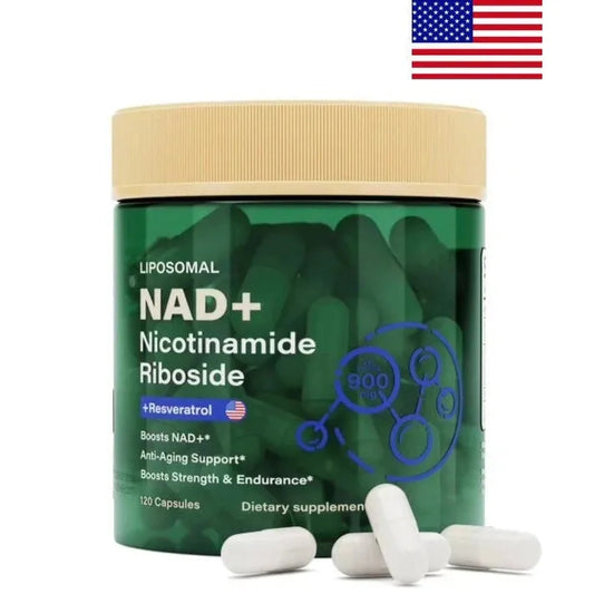Suplemento NAD+ con Resveratrol y Nicotinamida Ribósido | Antienvejecimiento, Energía y Enfoque Mental